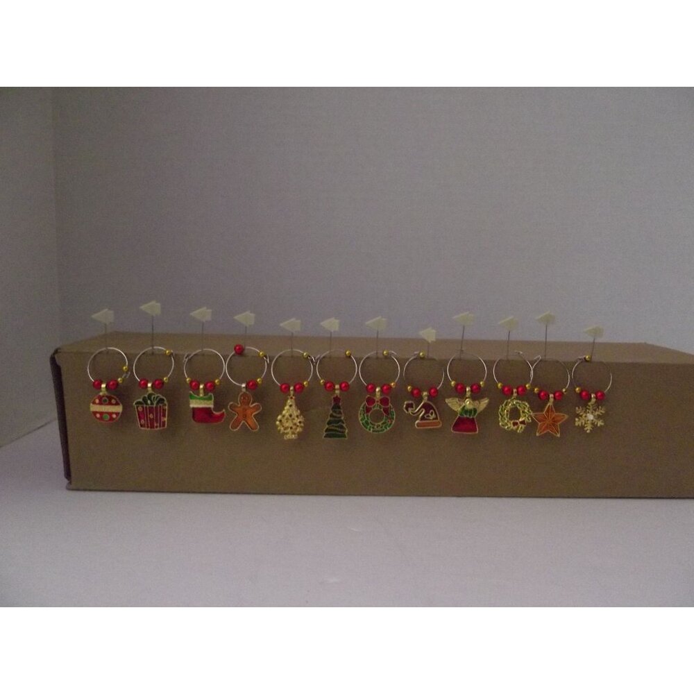 New (set of 12) Juvale Wine Charms